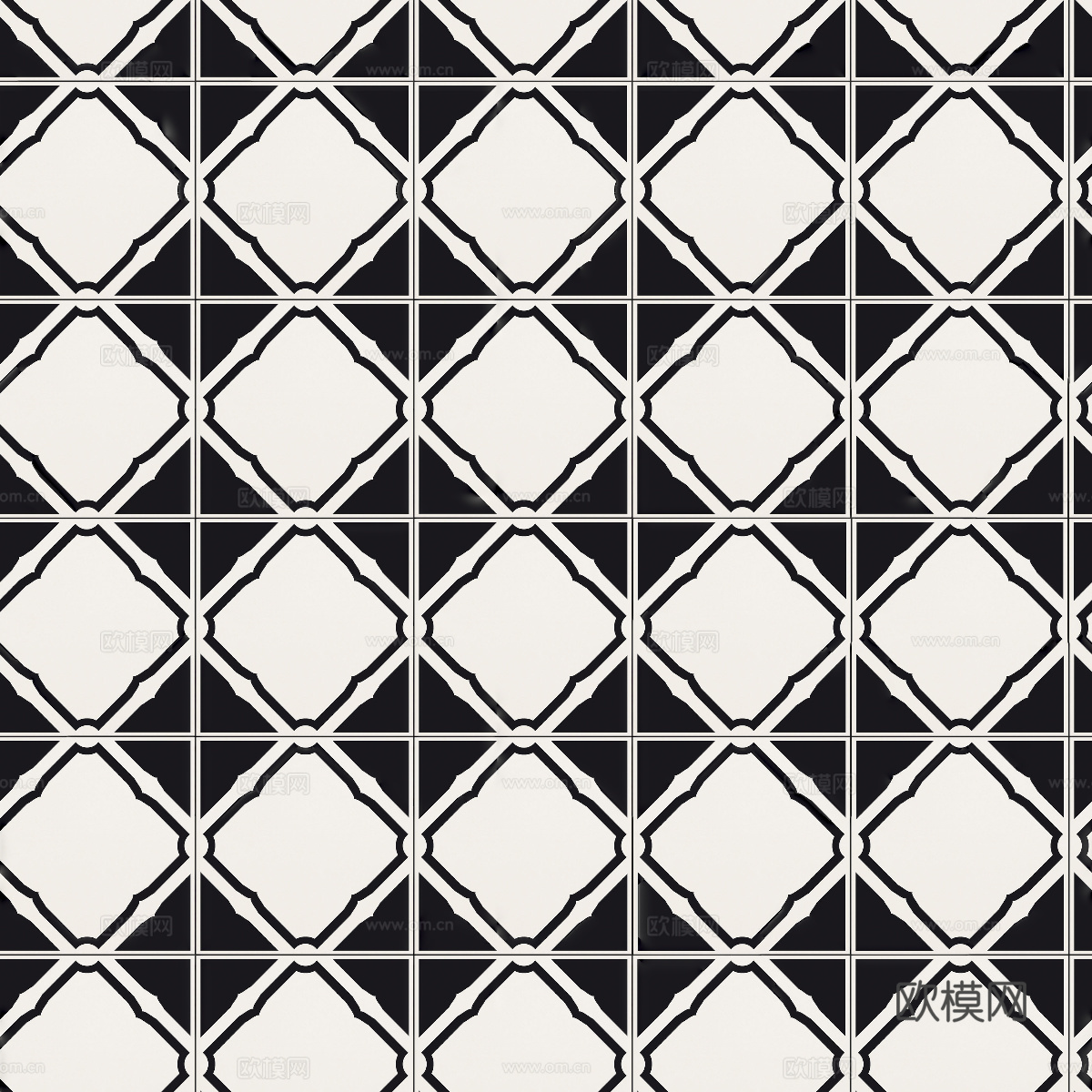 复古几何图案花砖瓷砖，中古奶油仿古砖艺术砖208