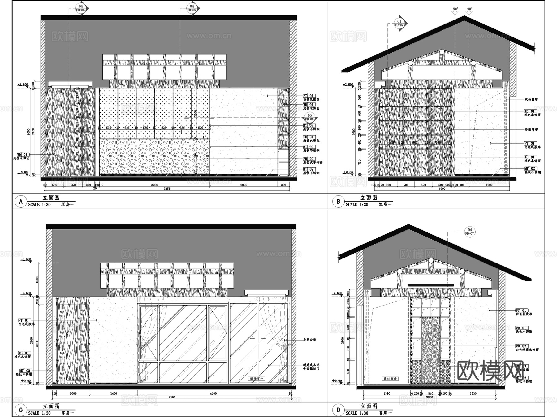 花卉研究所会所室内工装CAD施工图cad施工图