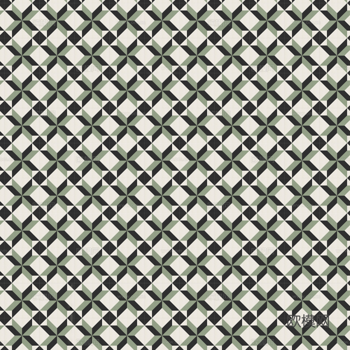 复古几何图案花砖瓷砖，中古奶油仿古砖艺术砖105下载