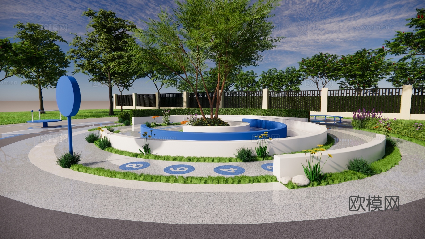 公园景观 口袋公园su模型