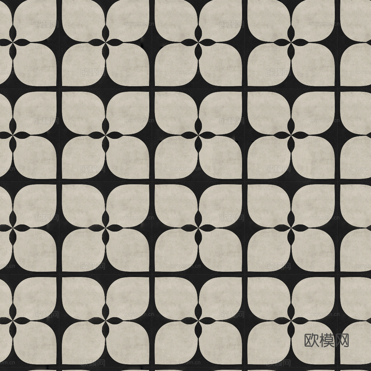 小花砖_四叶草花砖贴图