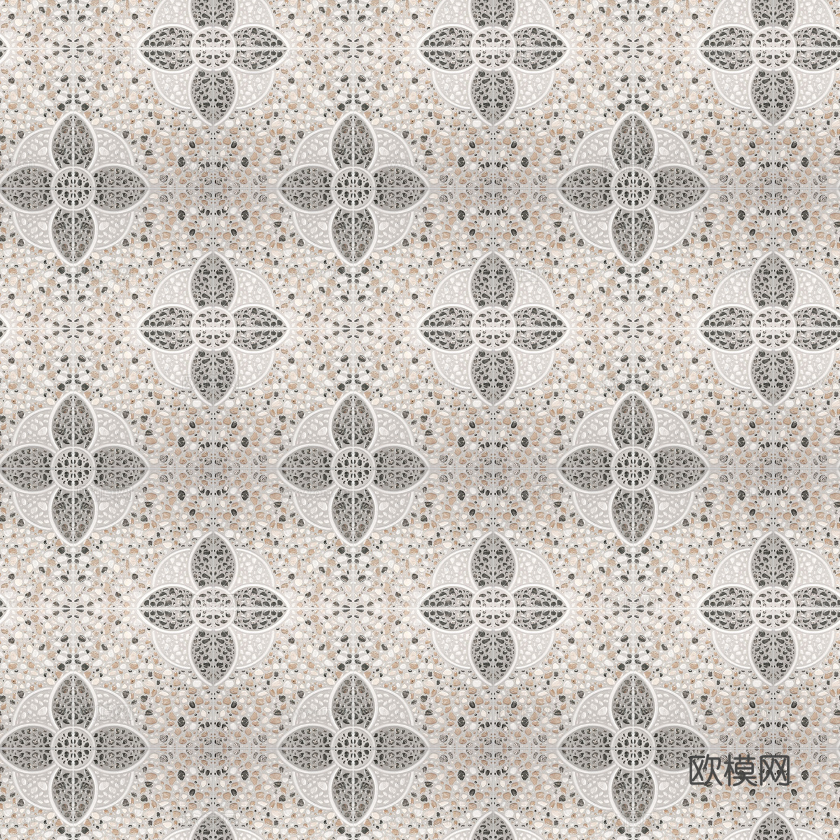 复古几何图案花砖瓷砖，中古奶油仿古砖艺术砖54