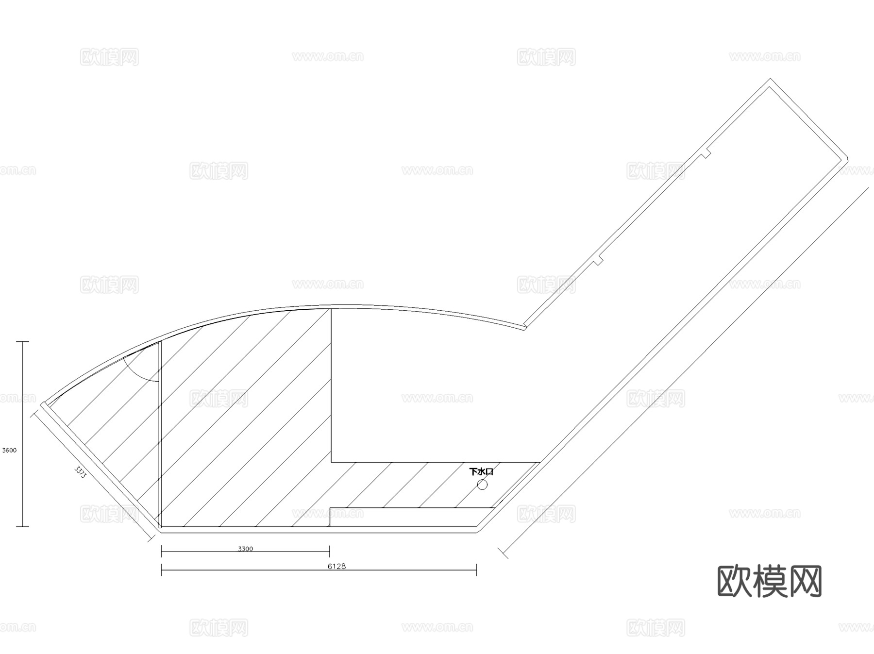 暖心茶语奶茶店室内工装CAD施工图cad施工图