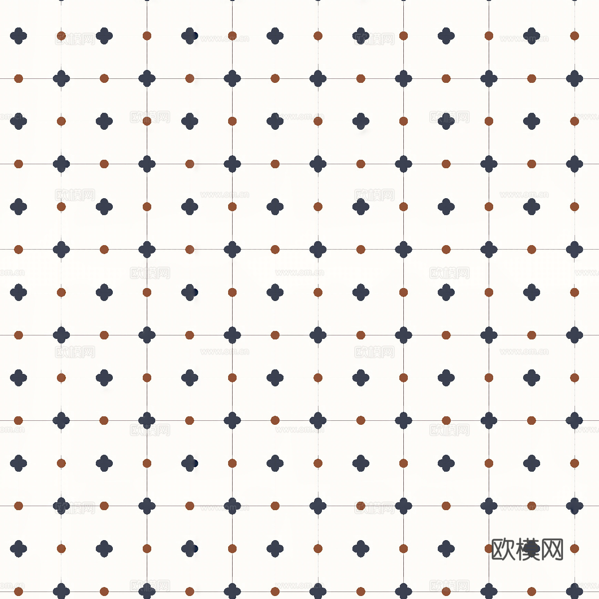 北欧简约花砖贴图