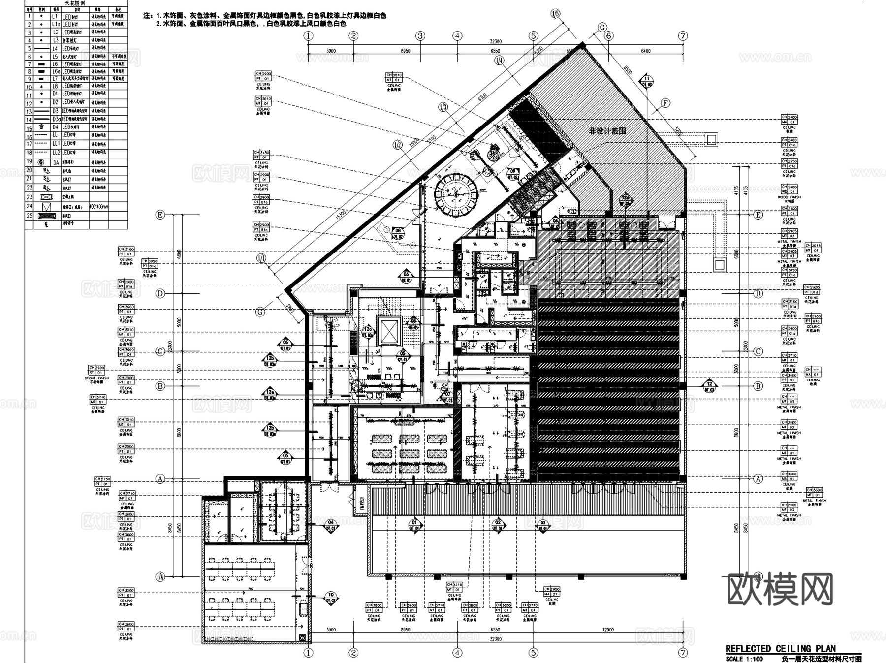 南京中南江心洲会所室内工装CAD施工图cad施工图