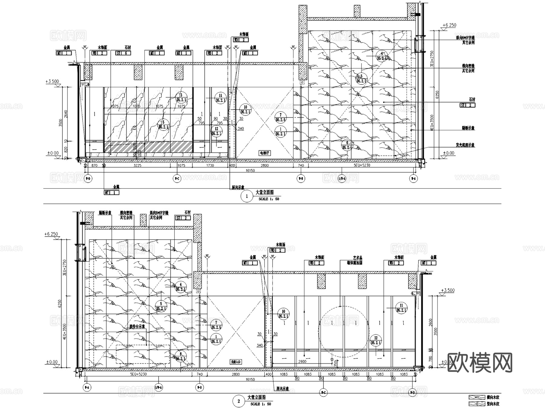 温州华润鹿角湾会所室内工装CAD施工图cad施工图
