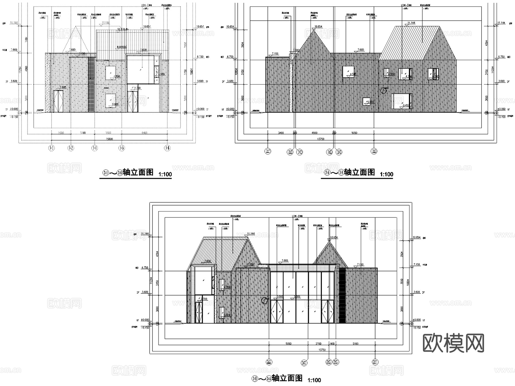 乡悦华亭度假村湖畔酒店建筑规划CAD施工图cad施工图
