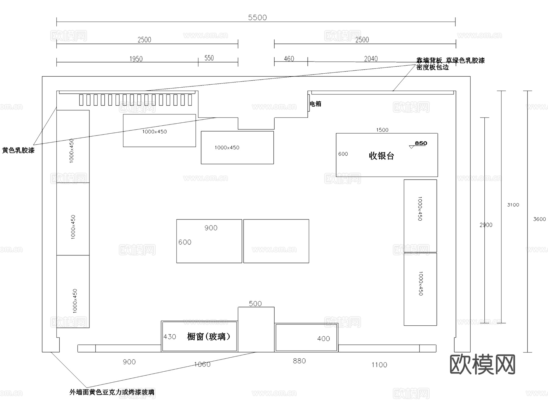 零食惠零食店室内工装CAD施工图cad施工图
