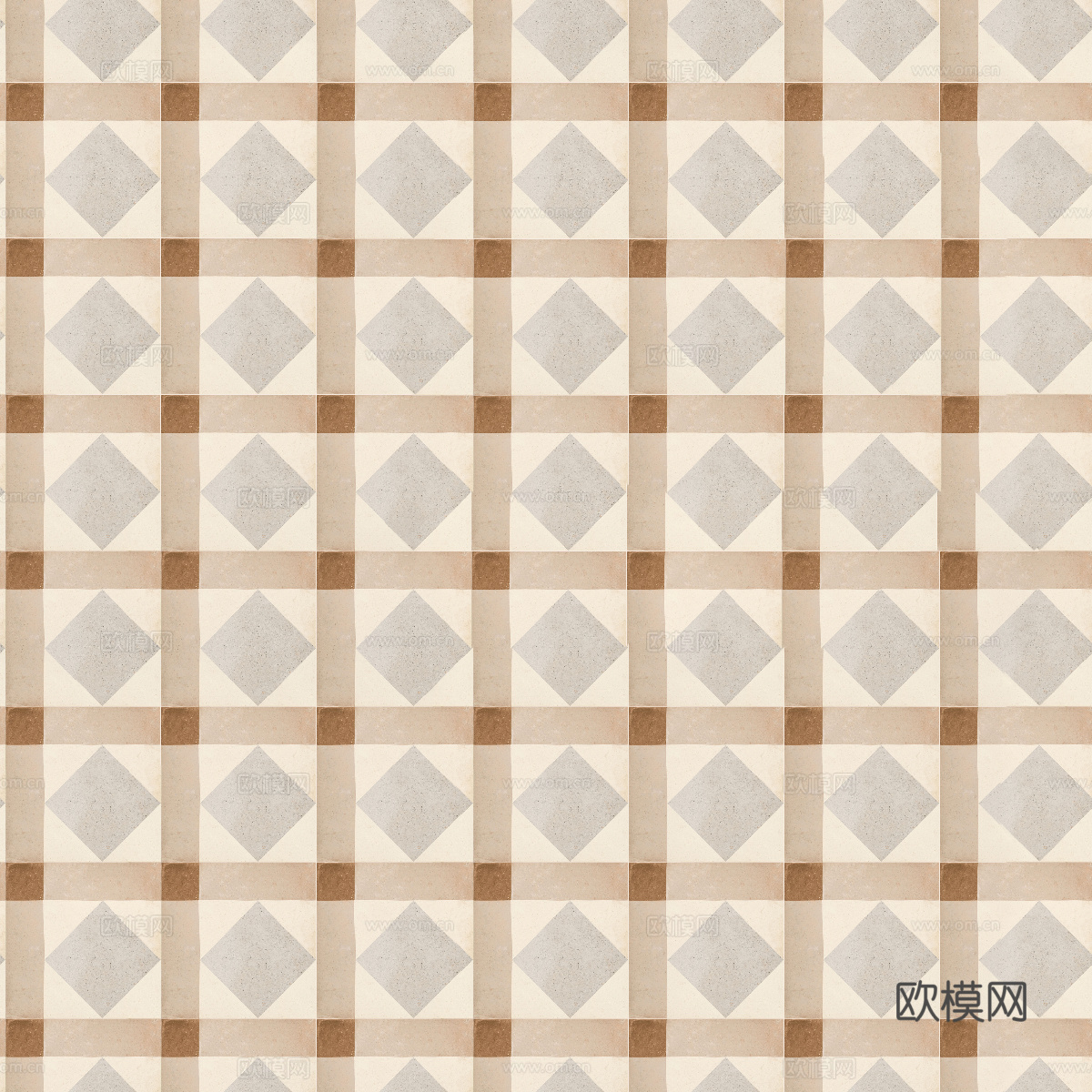 复古几何图案花砖瓷砖，中古奶油仿古砖艺术砖306下载