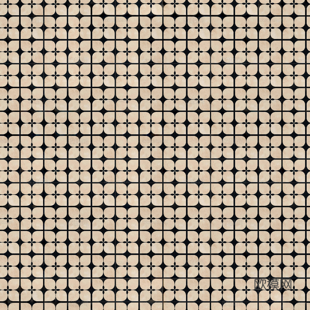 法式复古仿古砖彩色花砖贴图