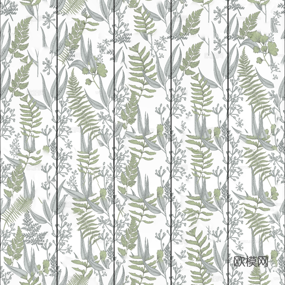 复古植物自然图案花砖瓷砖16