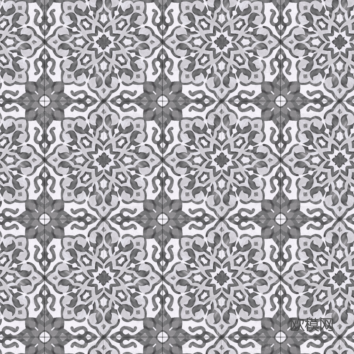 复古几何图案花砖瓷砖，中古奶油仿古砖艺术砖252下载