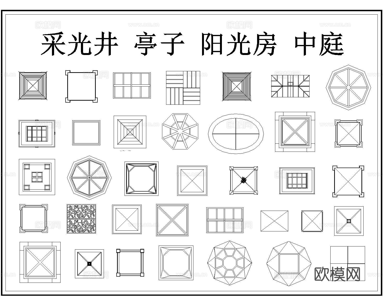 亭子CAD施工图图库cad施工图