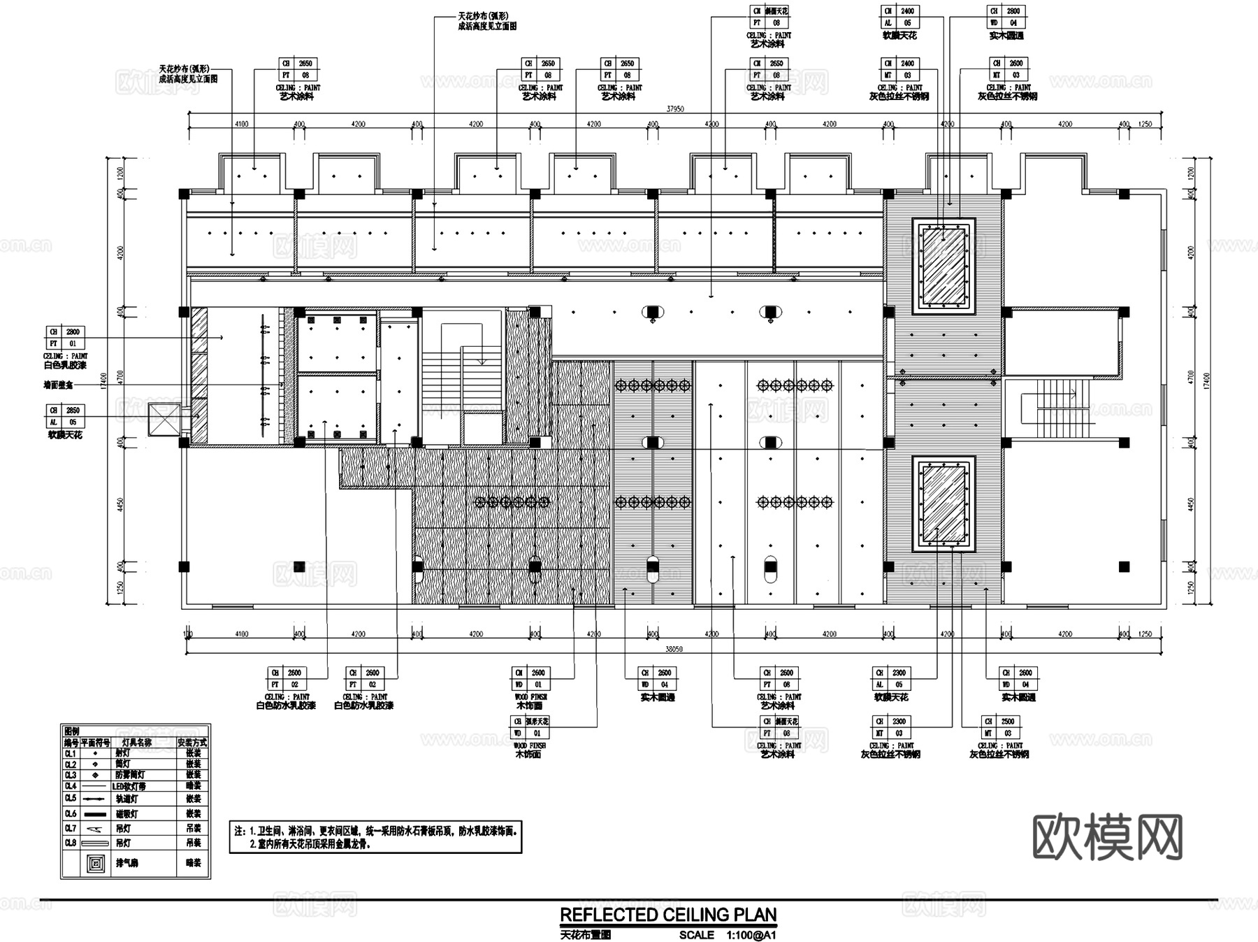 K8辰芸私人俱乐部会所室内工装CAD施工图cad施工图