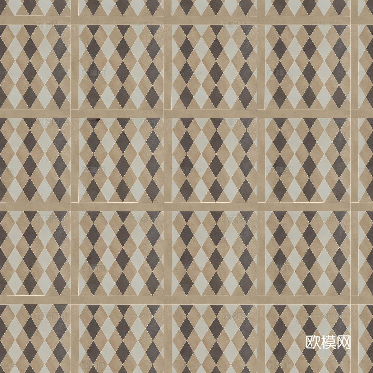 复古几何图案花砖瓷砖，中古奶油仿古砖艺术砖313