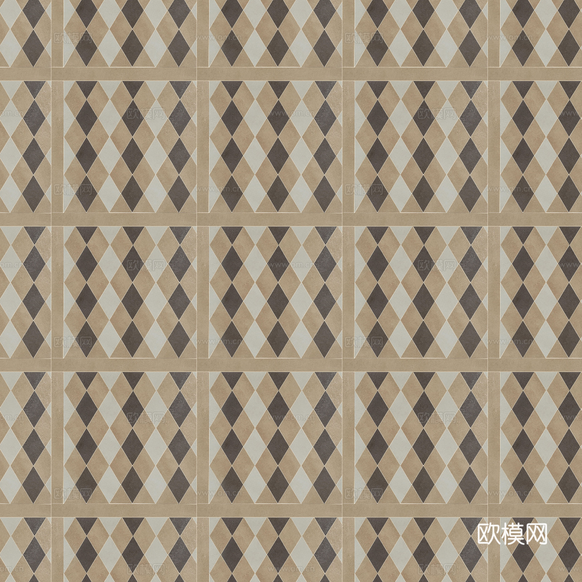 复古几何图案花砖瓷砖，中古奶油仿古砖艺术砖102