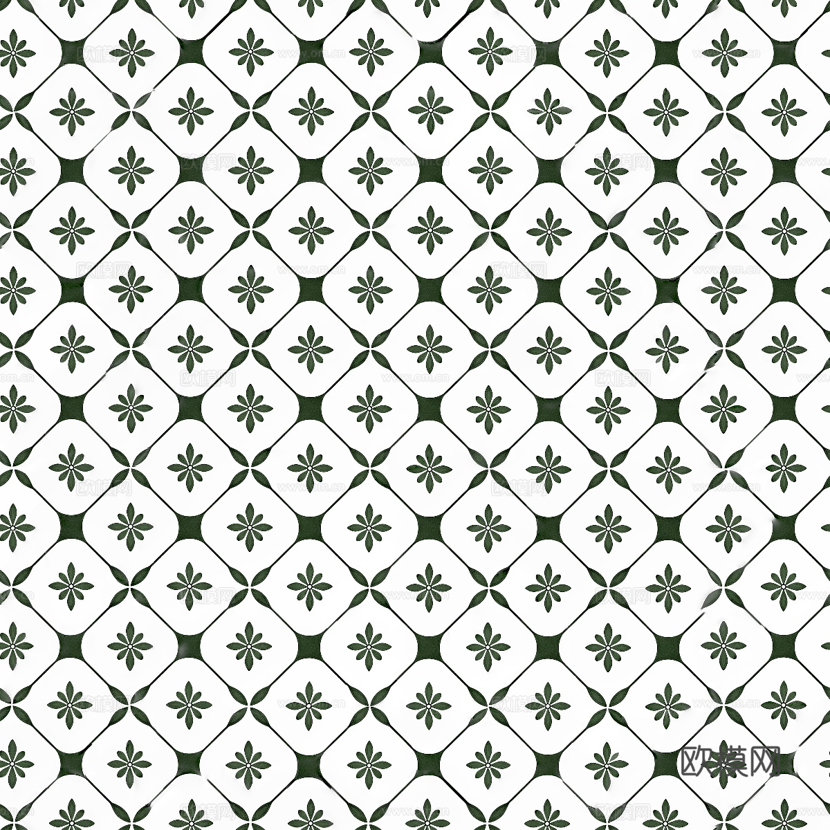 现代奶油花纹砖