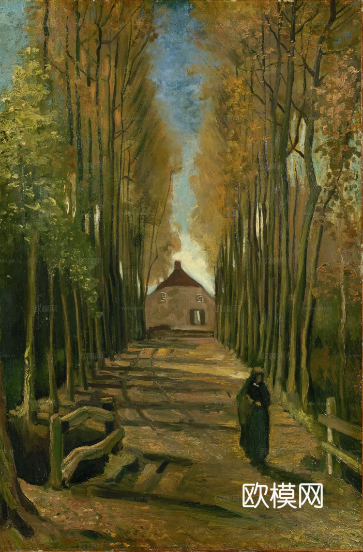 梵高后印象派风景绘画作品，现代世界经典名画014 梵高 Av