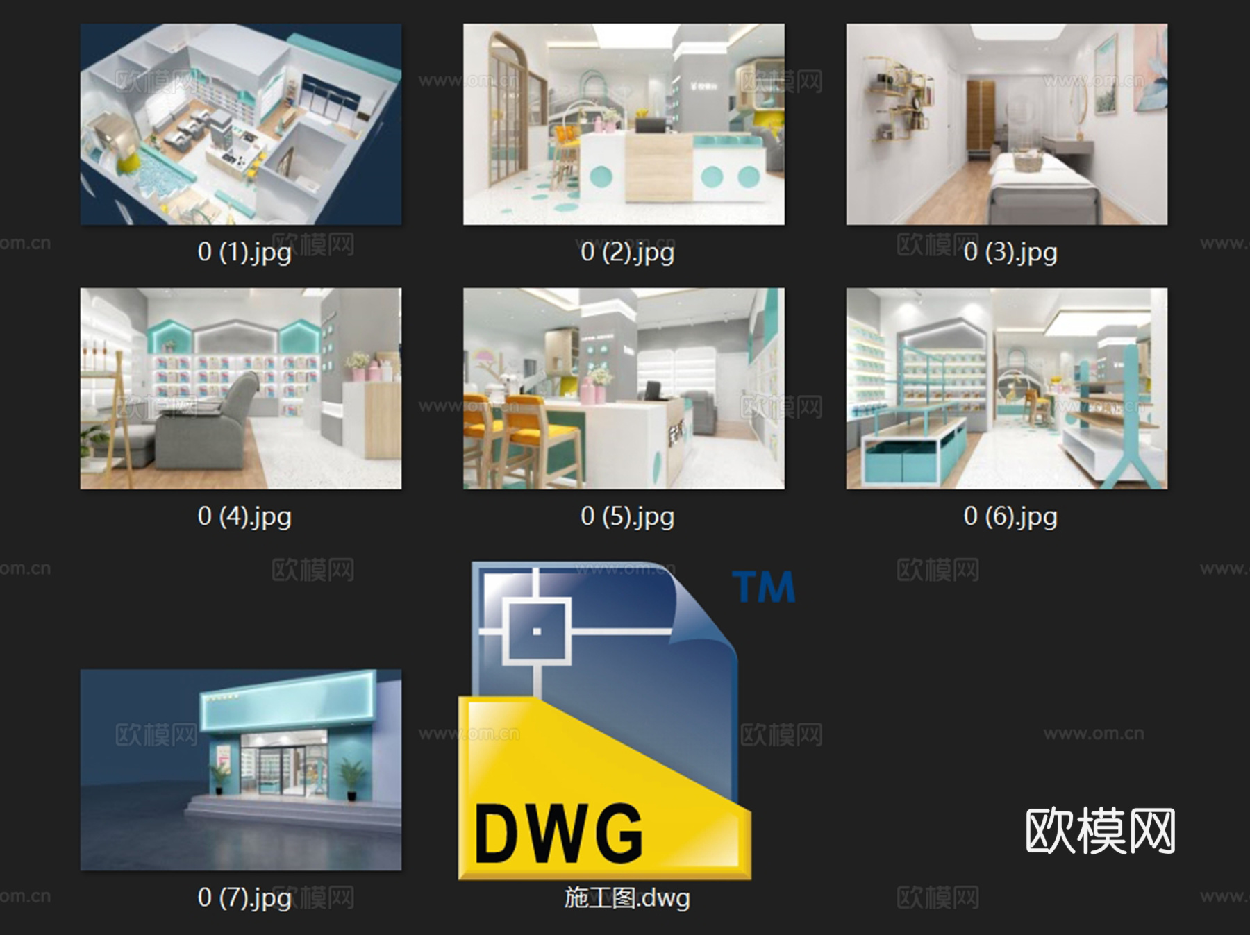 亲子小镇母婴店室内工装CAD施工图cad施工图