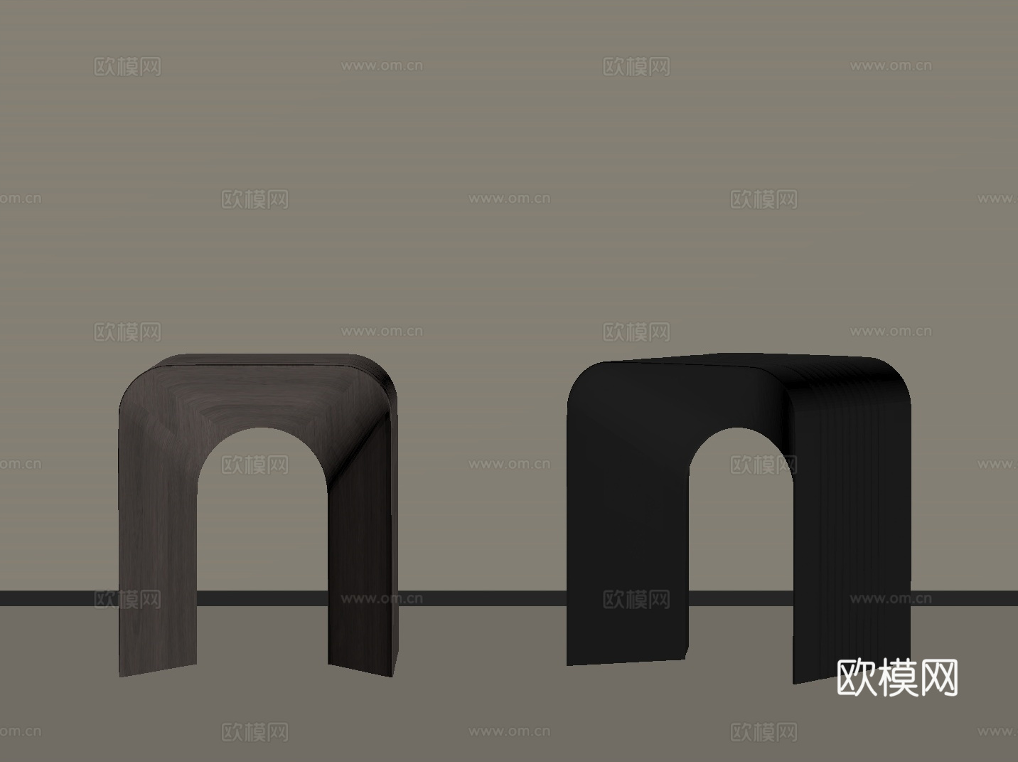 现代意式凳子su模型