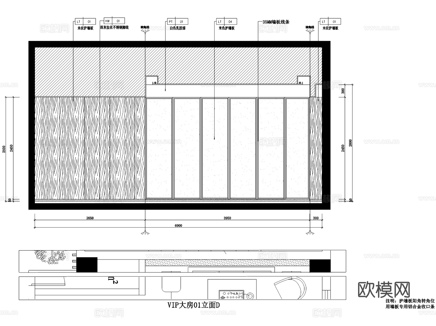 永盛棋牌室麻将房室内工装CAD施工图cad施工图