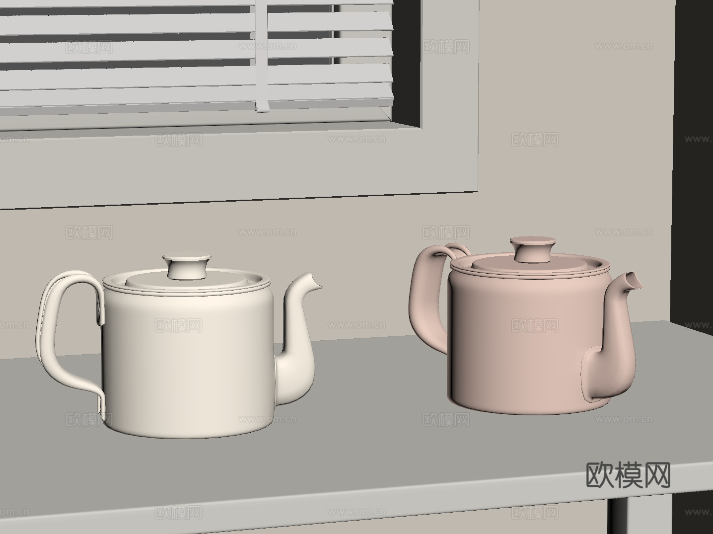 现代水壶茶壶su模型