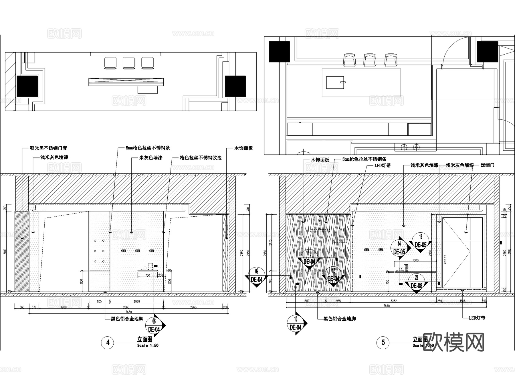 星光巨业家具灯饰展厅室内工装CAD施工图cad施工图