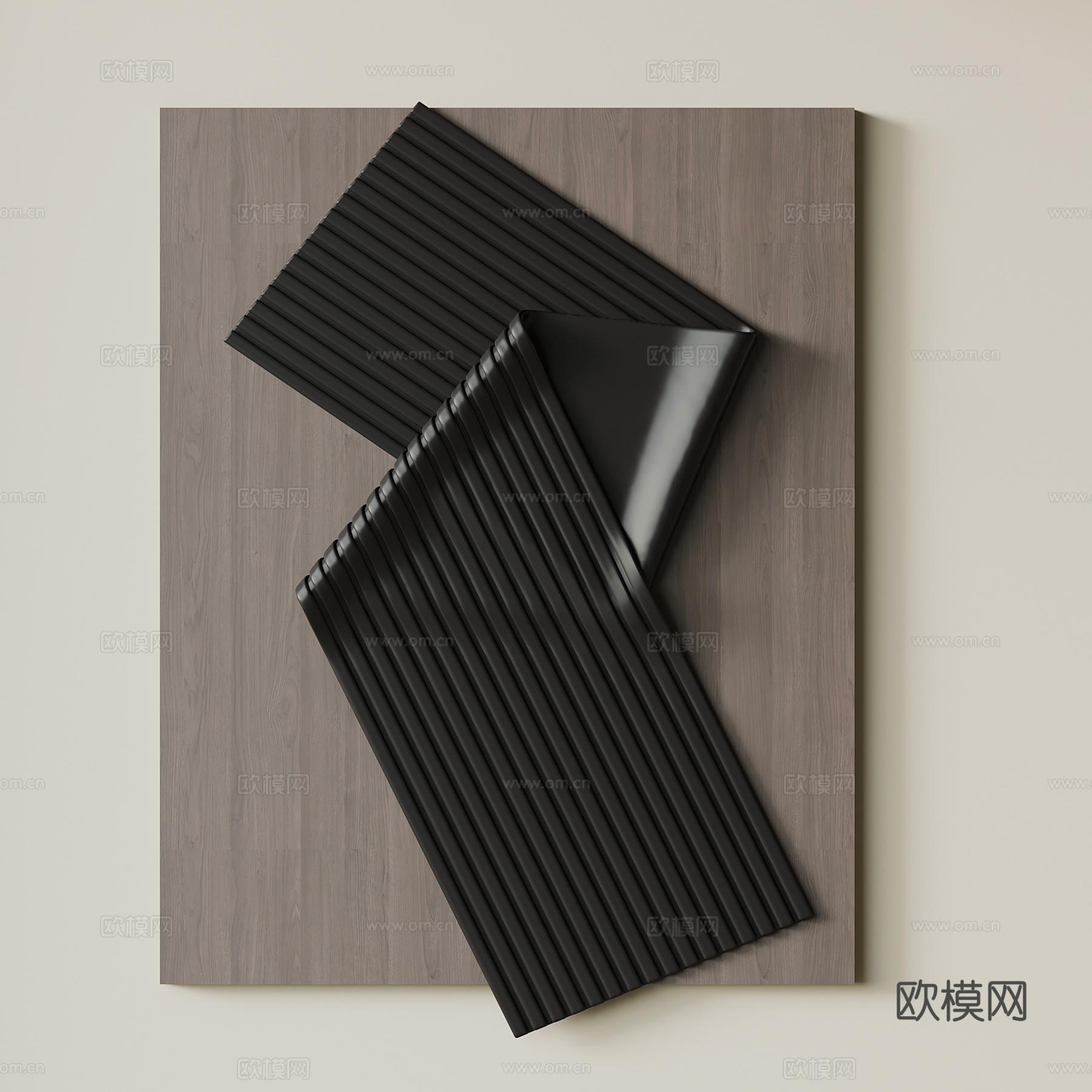 现代意式墙饰su模型