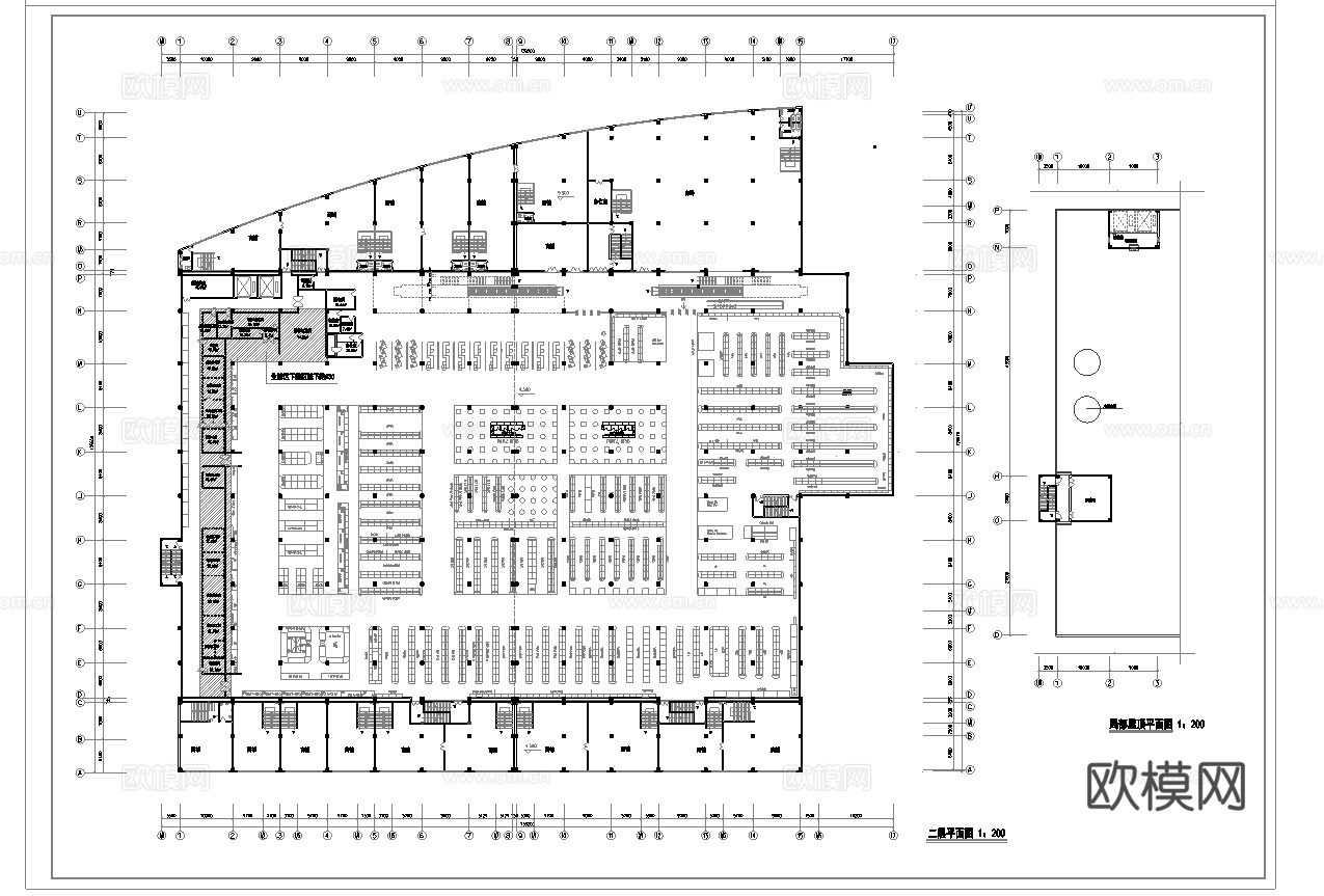 生鲜大型超市 最新全套施工图合集cad施工图
