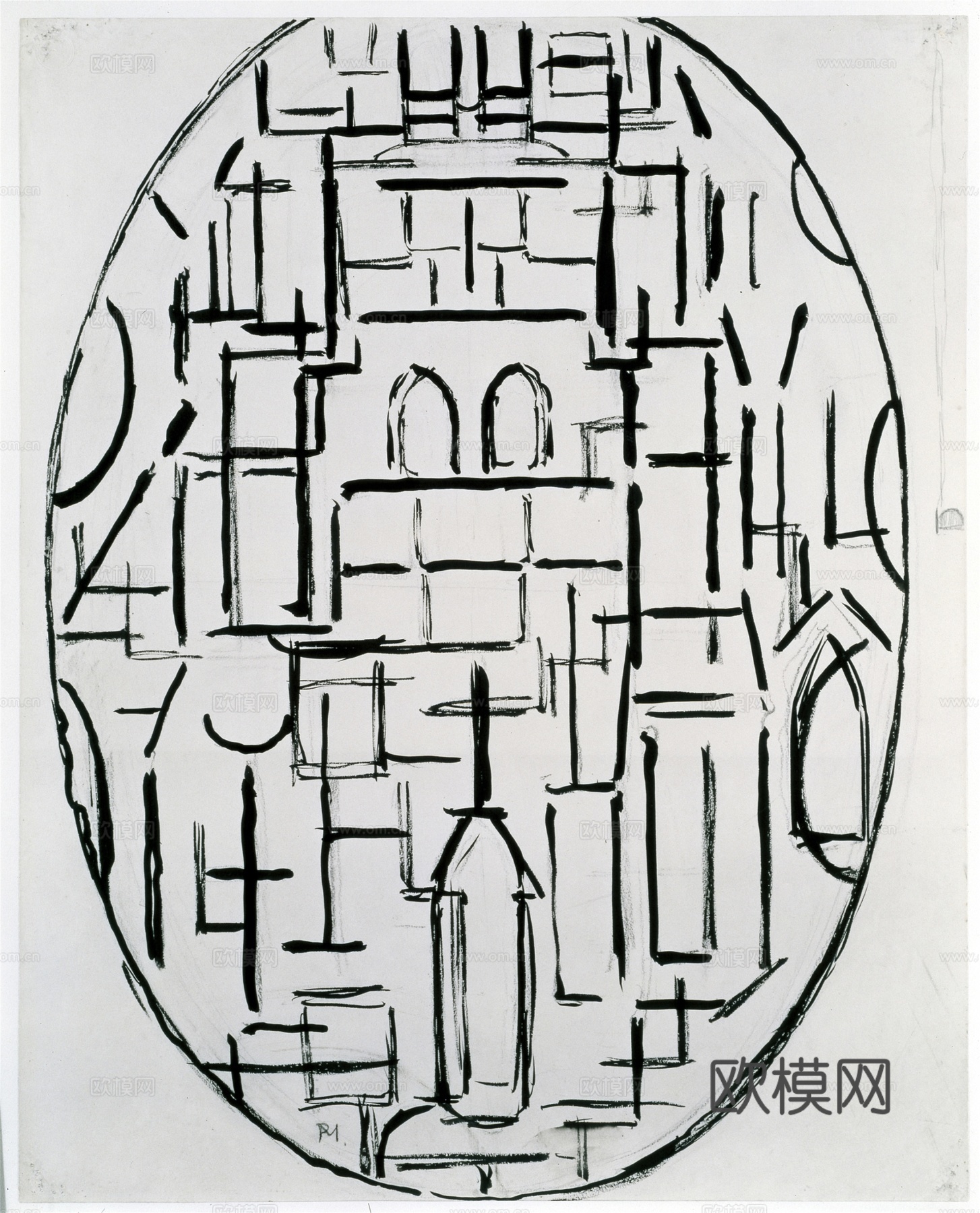 蒙德里安抽象画，风格派抽象画，装饰画31