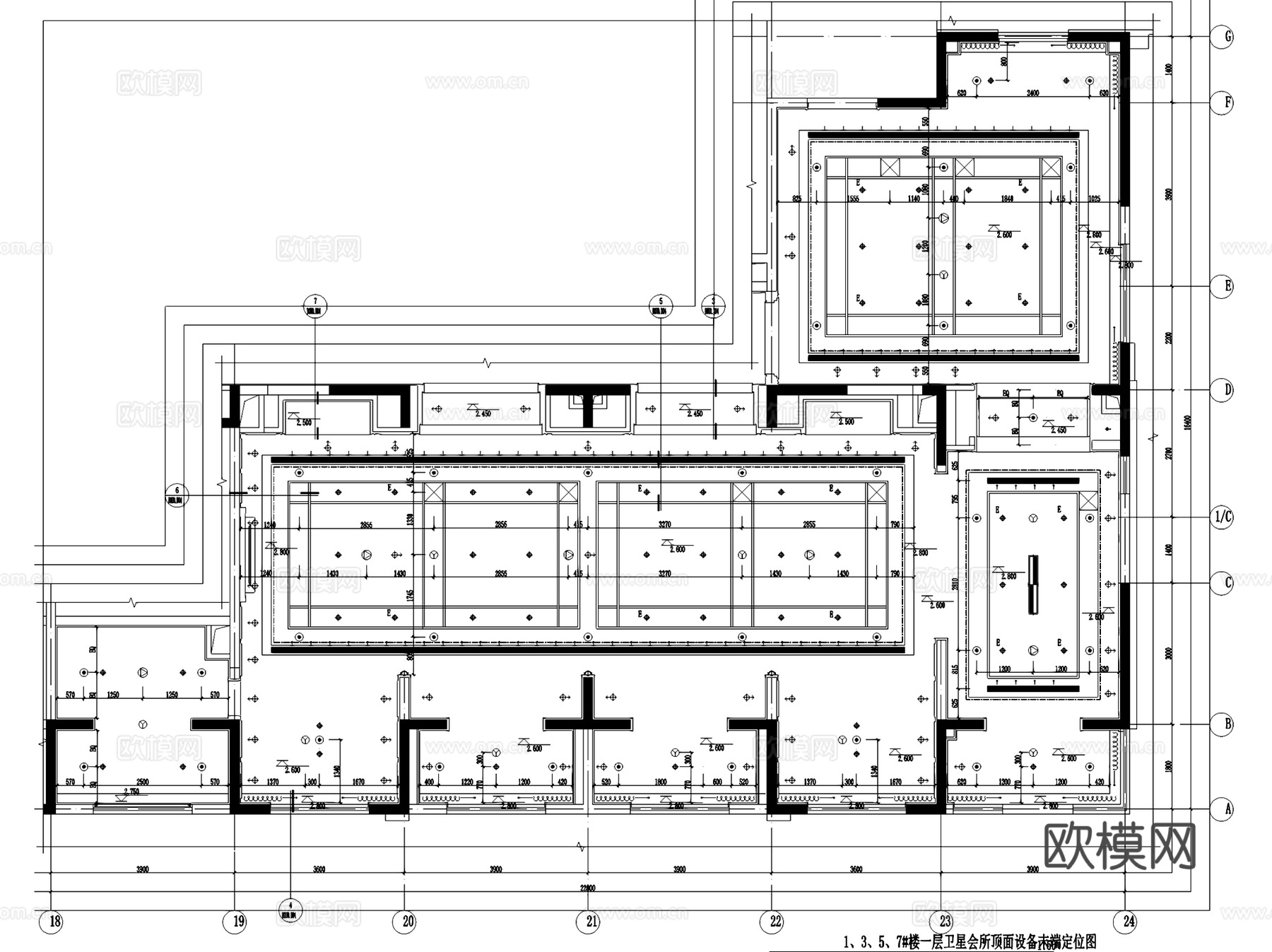 卫星会所桌球棋牌乒乓球室内工装CAD施工图cad施工图