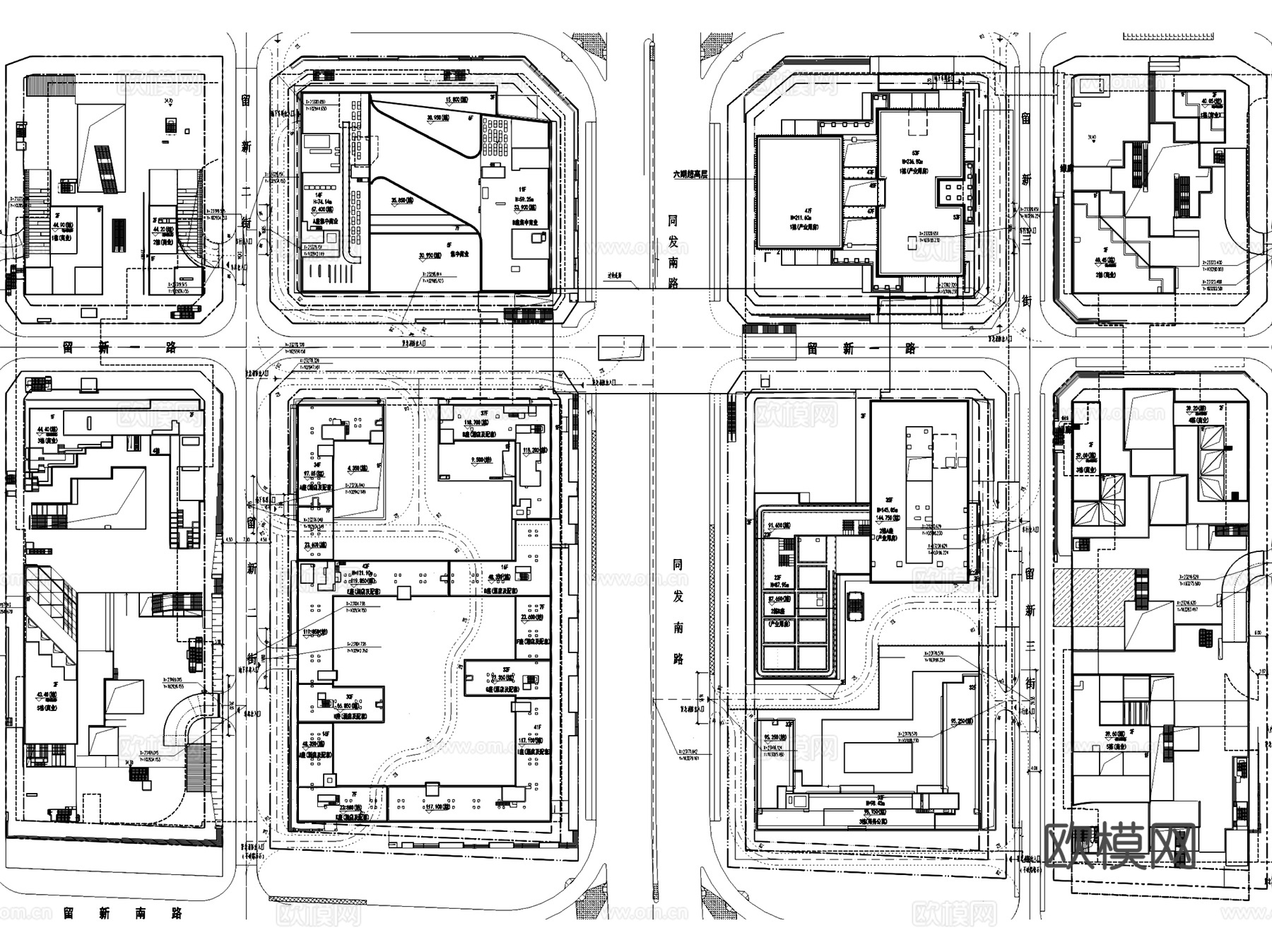 万科云城留仙洞总部产业园规划景观平面CAD施工图cad施工图