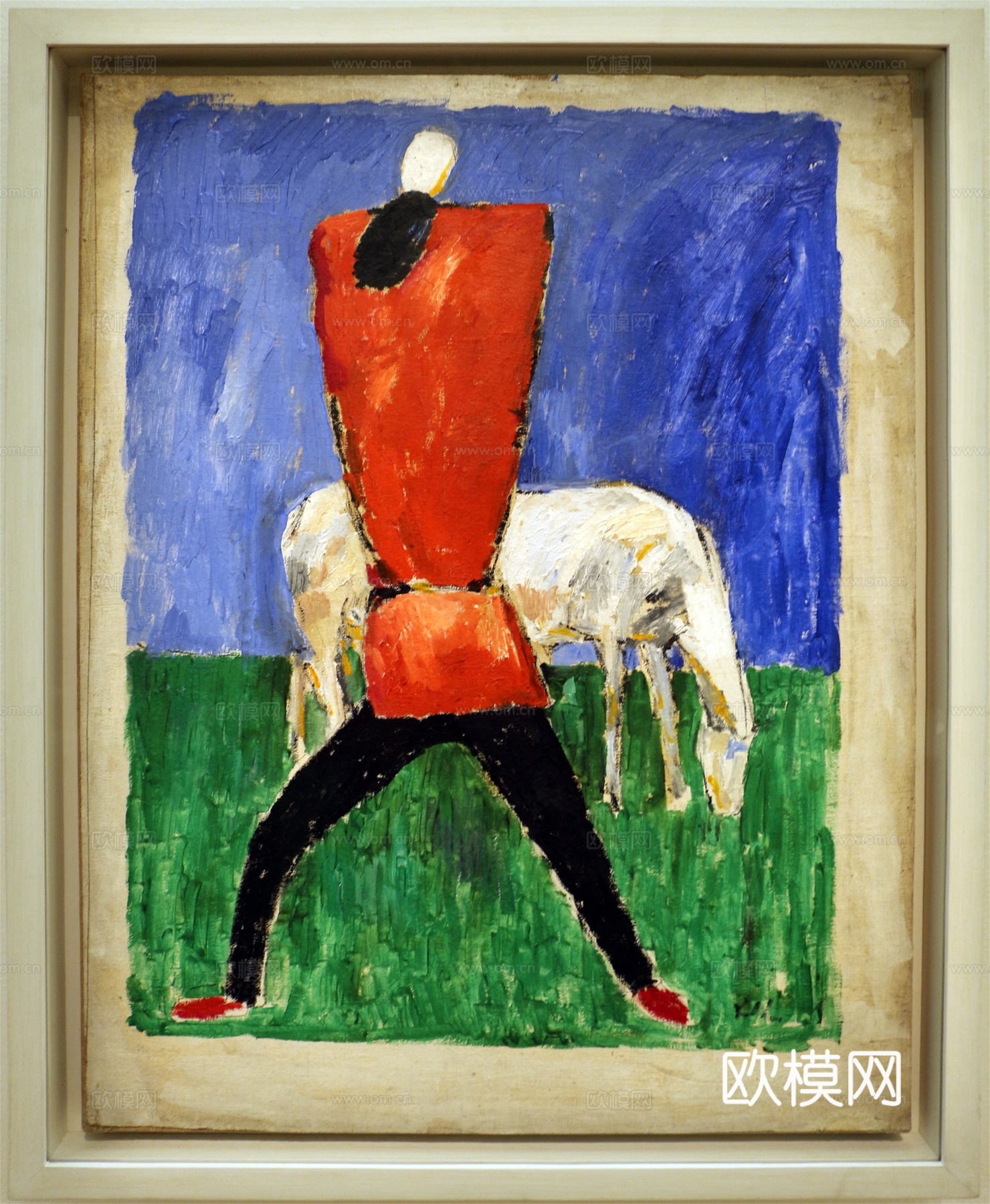 马列维奇抽象画，几何抽象装饰画74下载