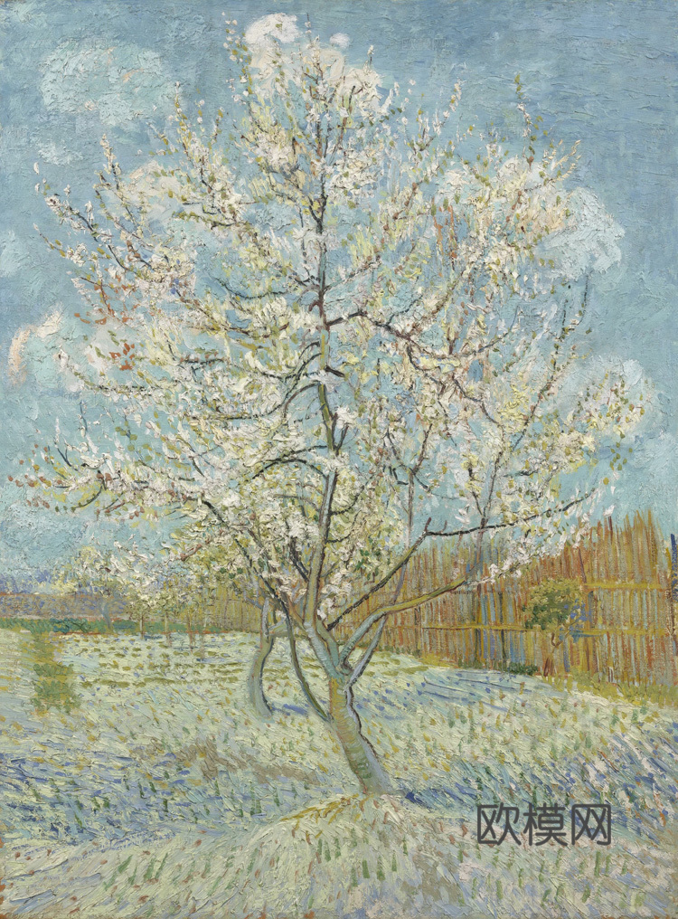 梵高后印象派风景绘画作品，现代世界经典名画143 梵高 Pe