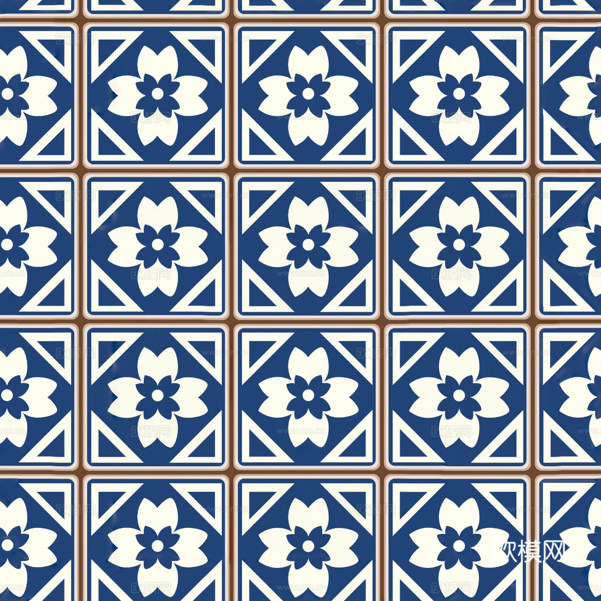 复古艺术几何图案瓷砖花砖26