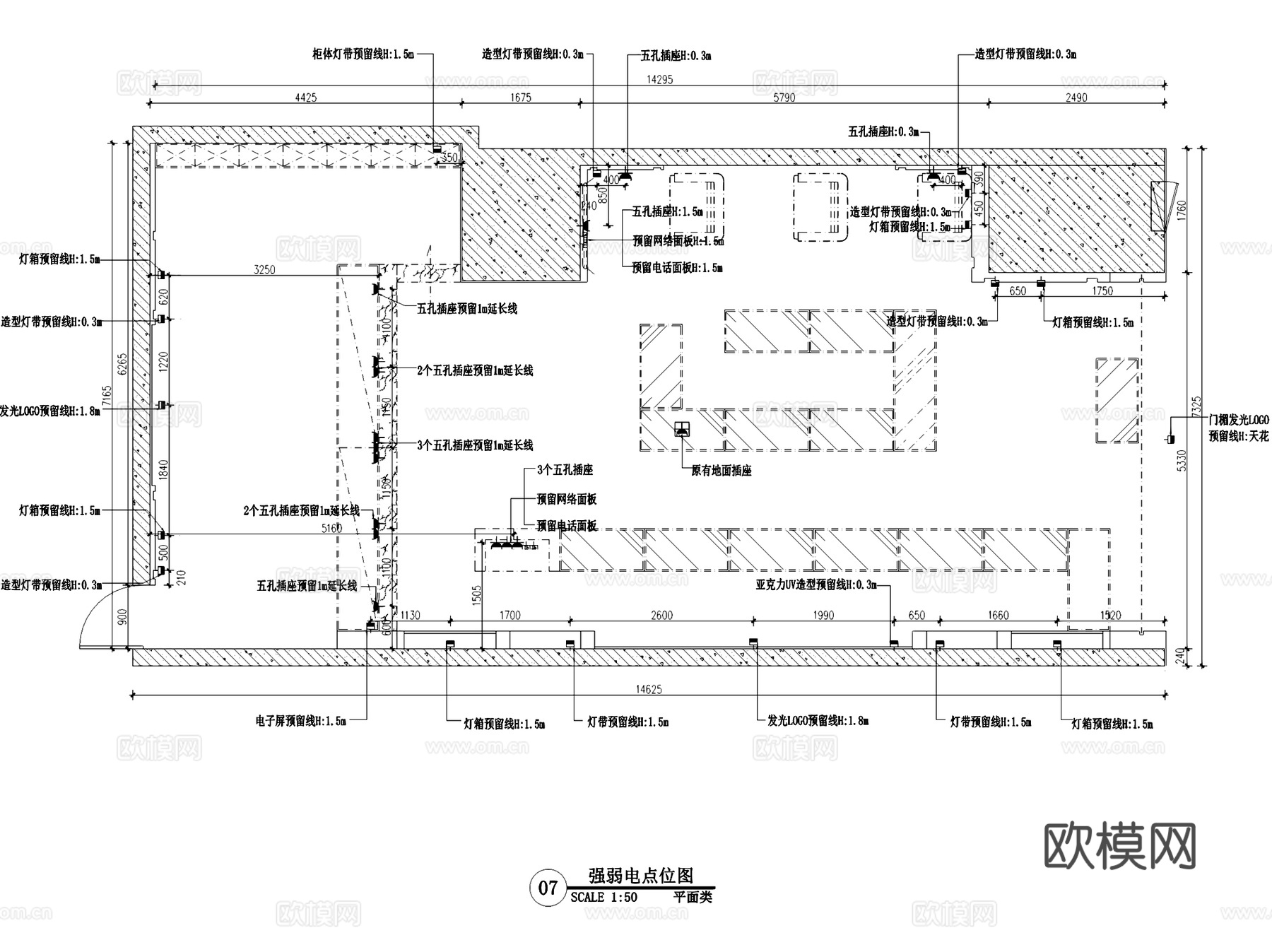 乐汇城中国黄金室内工装CAD施工图cad施工图