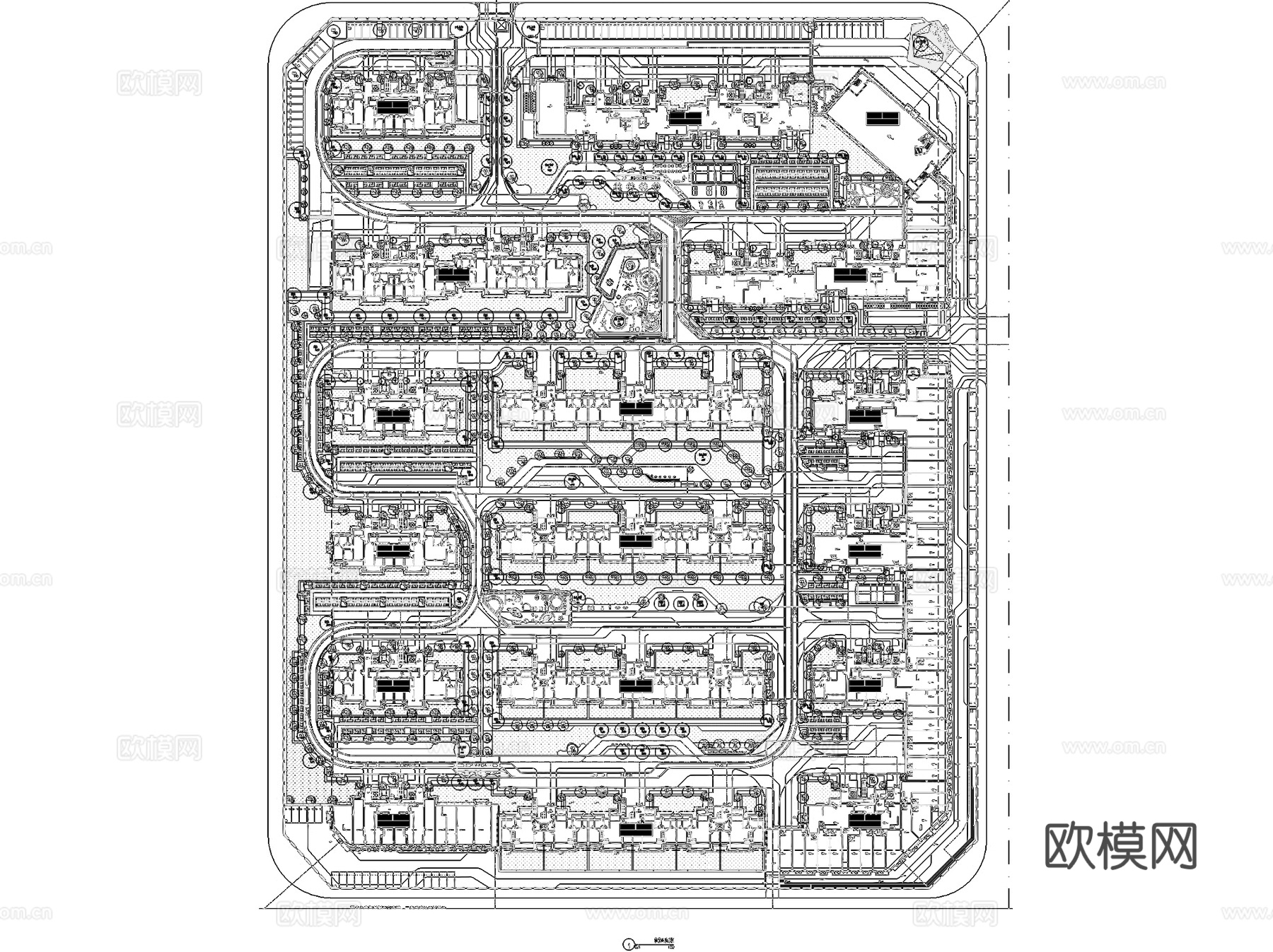 蓝光未来阅锦居住区大区景观CAD施工图cad施工图