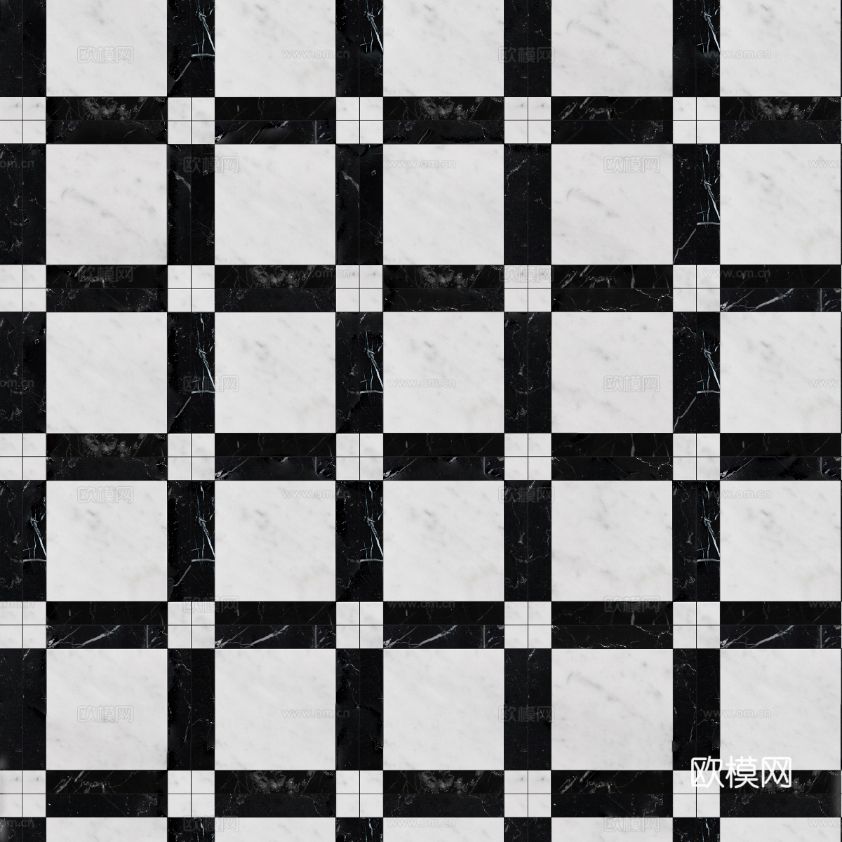 大理石几何拼花图案铺装35