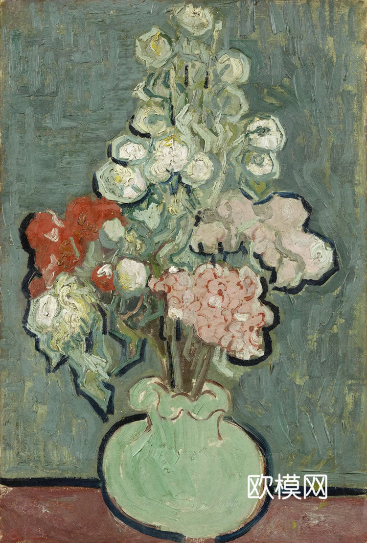 梵高后印象派静物绘画作品，现代世界经典名画349 梵高 Va