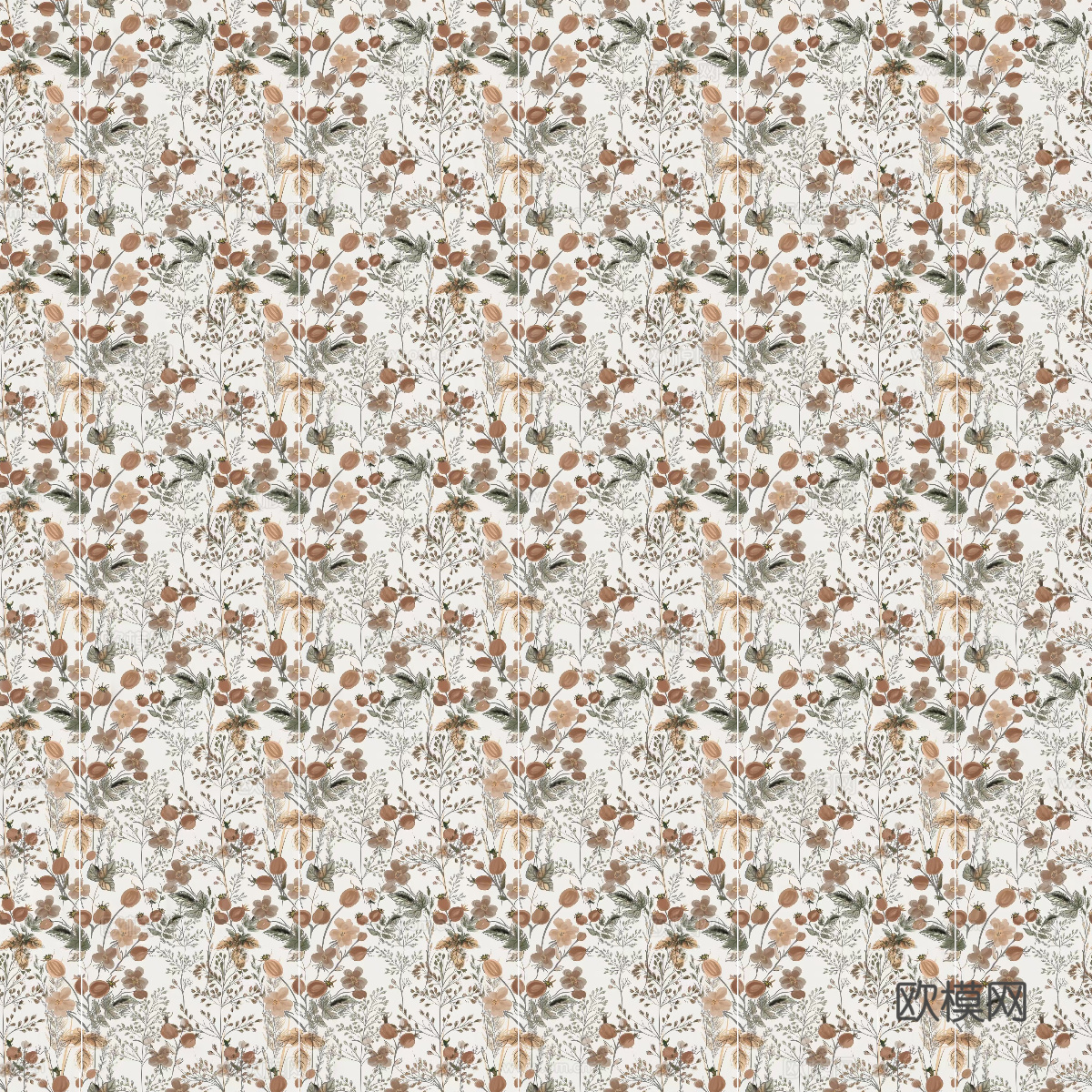 复古植物自然图案花砖瓷砖17