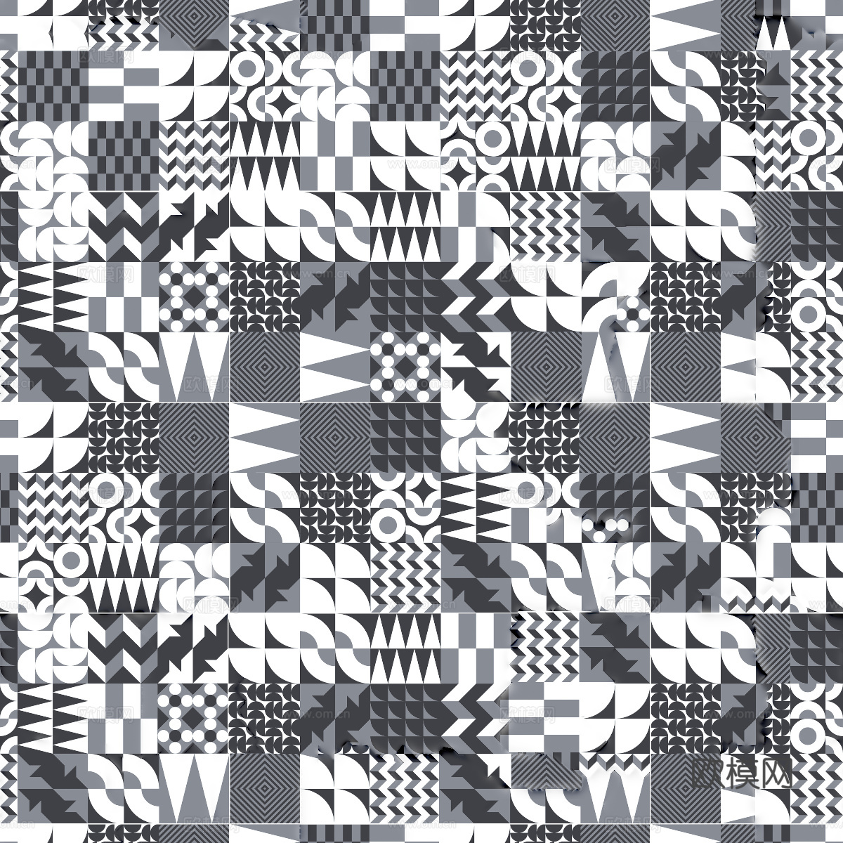 复古碎拼图案花砖瓷砖3