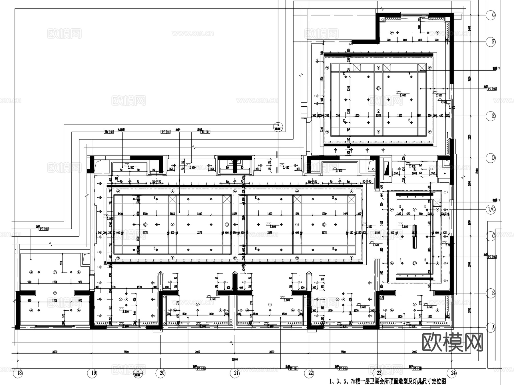 卫星会所桌球棋牌乒乓球室内工装CAD施工图cad施工图