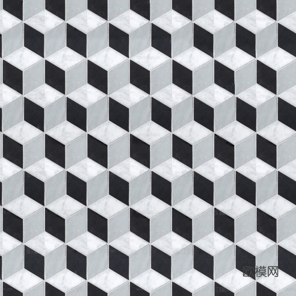 大理石几何拼花图案铺装77