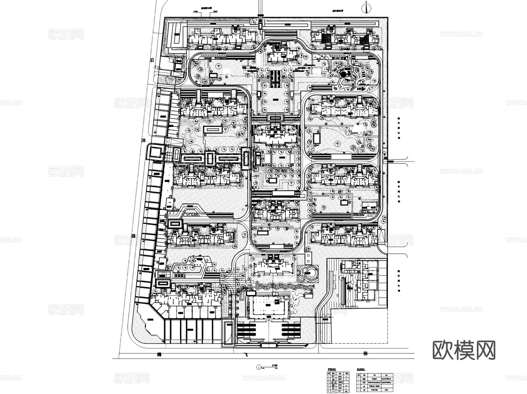 武汉雍锦香榭蔡甸118亩大区居住区景观CAD施工图cad施工图