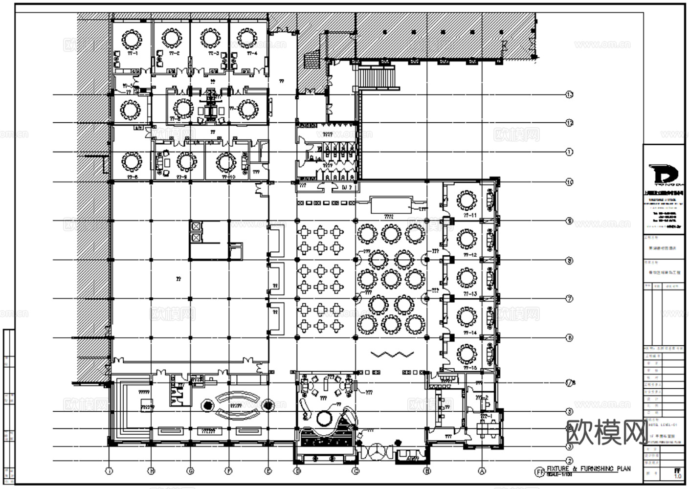 23套酒店餐厅全日餐厅自助餐厅CAD施工图最新整理合集cad施工图