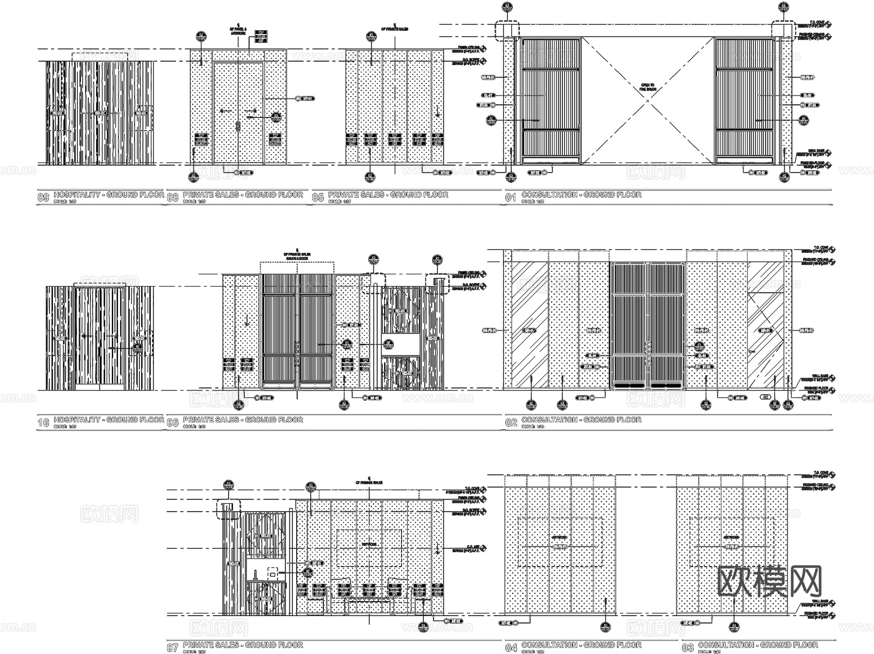 TIFFANY&amp;CO.蒂芙尼珠宝店室内工装CAD施工图cad施工图
