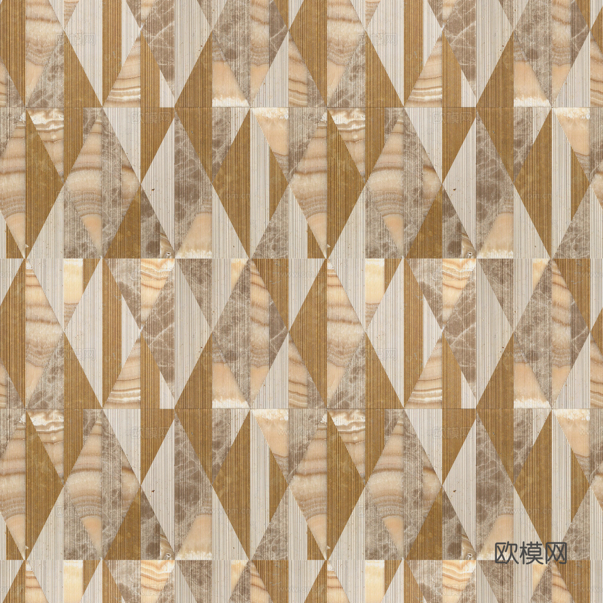 大理石几何拼花图案铺装44