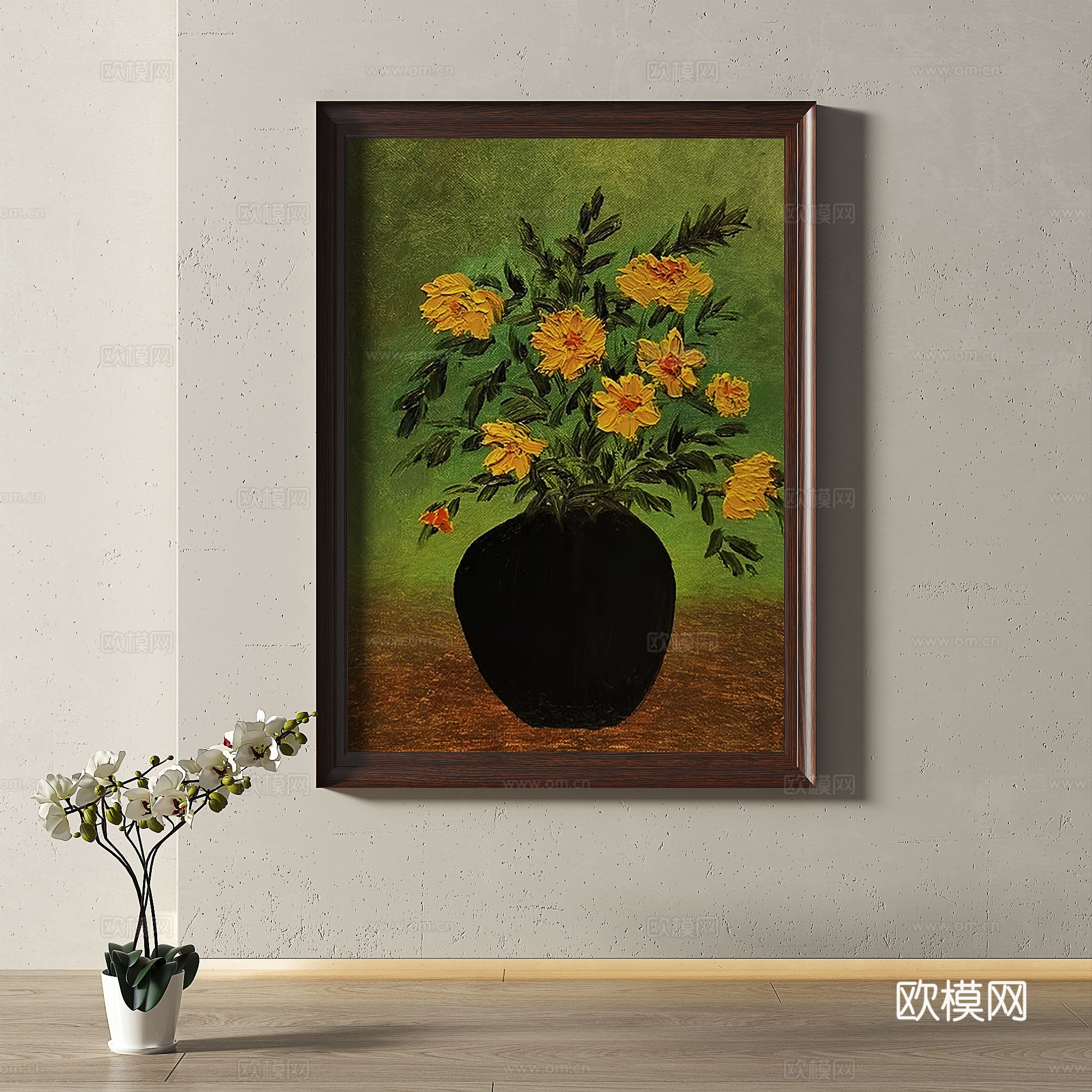 复古，中古，装饰画免费3d模型下载