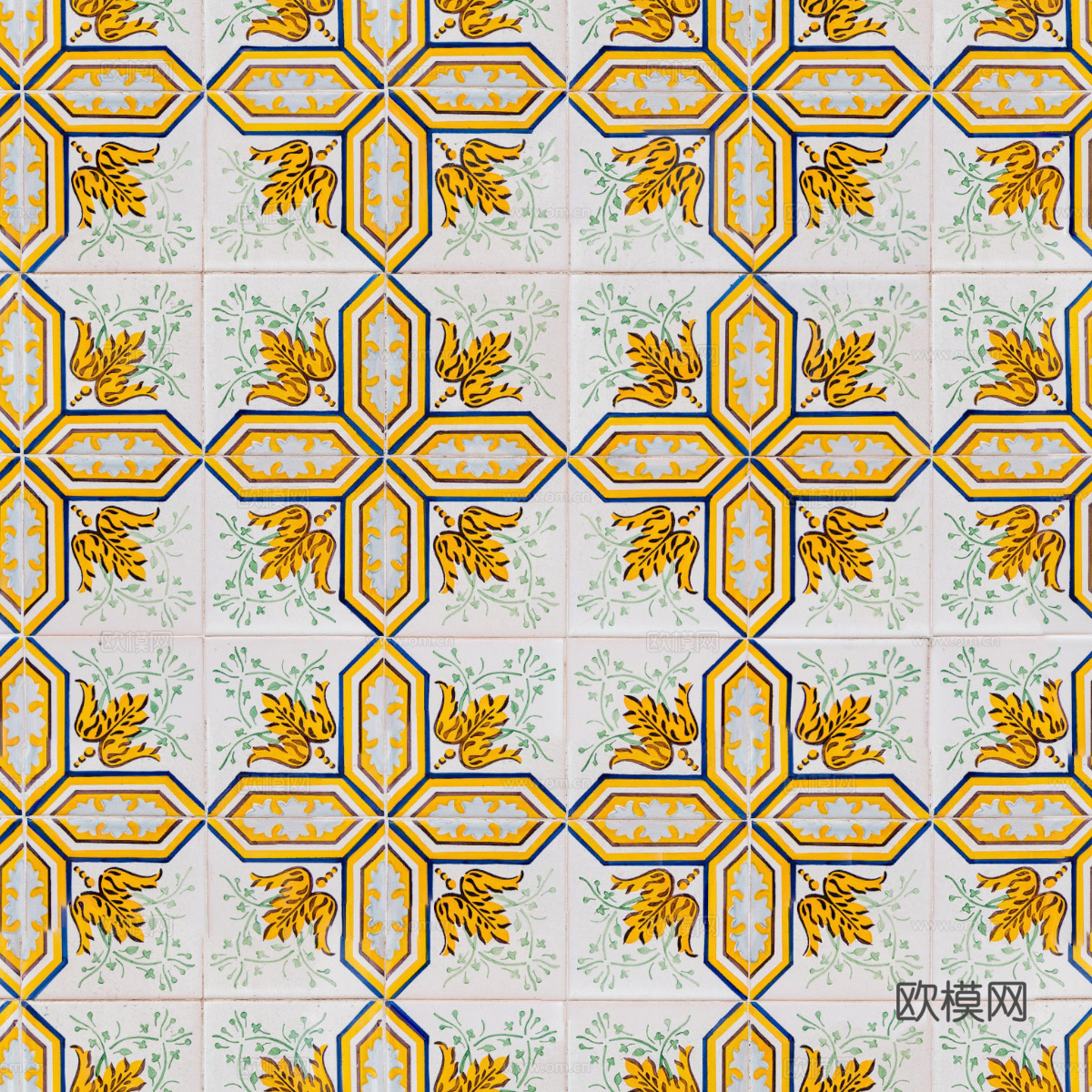复古艺术几何图案瓷砖花砖55