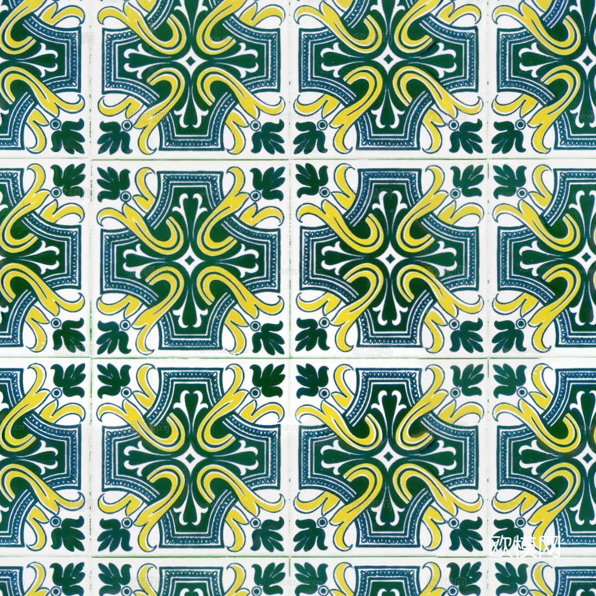 复古艺术几何图案瓷砖花砖19